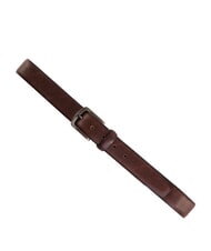 GAUD&Igrave; SANTA CROCE Printed, rounded leather belt darkbrown - Belts - 2