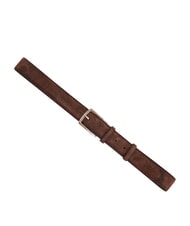 GAUD&Igrave; BASIC Leather belt, with embossed logo darkbrown - Belts - 2