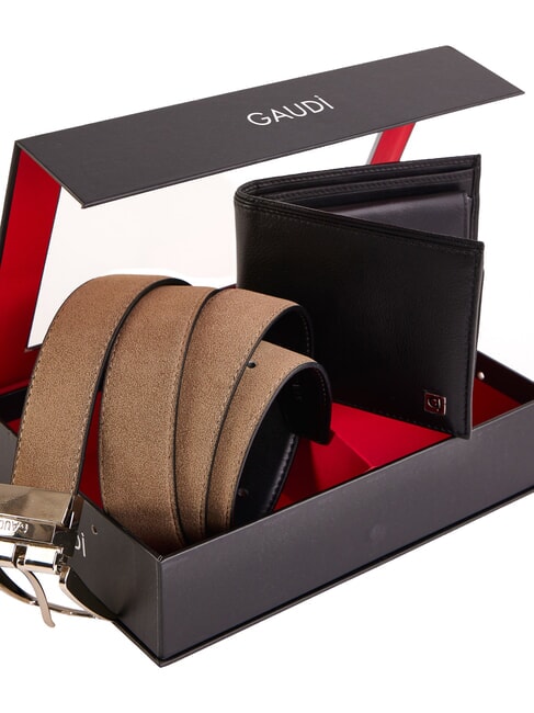GIFT BOX Belt and wallet kit black/sand - Belts
