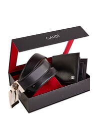 GAUD&Igrave; GIFT BOX Belt and wallet kit black/sand - Belts - 3