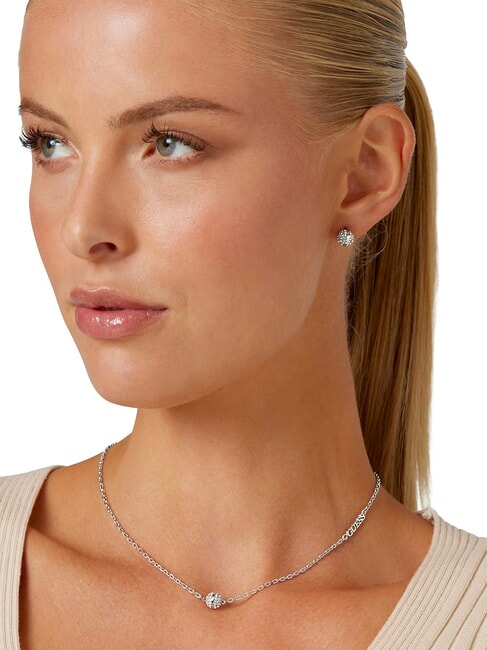 CALYPSO Yellow gold necklace, crystal application SILVER - Necklaces