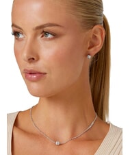 GUESS CALYPSO Yellow gold necklace, crystal application SILVER - Necklaces - 2