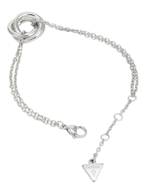 PERFECT Bracelet with intertwined circle charms SILVER - Bracelets