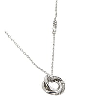 GUESS PERFECT Necklace with intertwined circles SILVER - Necklaces - 3