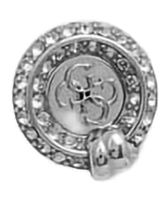 GUESS KNOT YOU Silver earrings, 4G charm SILVER - Earrings - 4