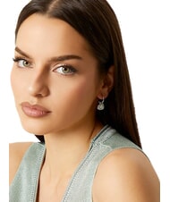 GUESS AMAMI Silver earrings, heart motif SILVER - Earrings - 2