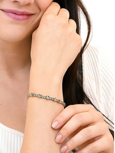 ARM PARTY  Bracelet ylw gold/aquamarine - Bracelets