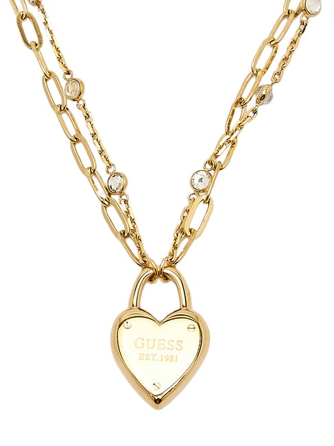 ALL YOU NEED IS LOVE Heart-shaped charm necklace yellow gold - Necklaces