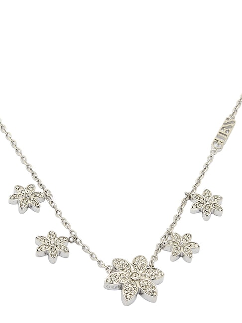 WHITE LOTUS Silver necklace, multi-lotus motif SILVER - Necklaces