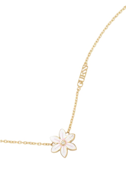 WHITE LOTUS Yellow gold necklace, single lotus motif gold - Necklaces
