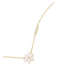 GUESS WHITE LOTUS Yellow gold necklace, single lotus motif gold - Necklaces - 2