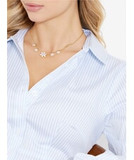 GUESS WHITE LOTUS Yellow gold necklace, multi-lotus motif gold - Necklaces - 2