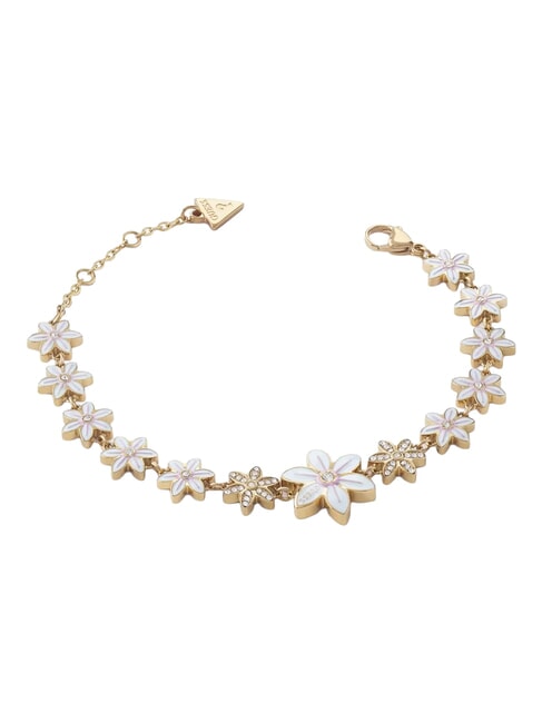 WHITE LOTUS Bracelet, multi-charm lotus motif gold - Bracelets
