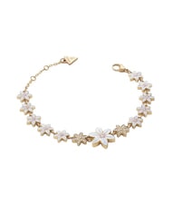 GUESS WHITE LOTUS Bracelet, multi-charm lotus motif gold - Bracelets - 2