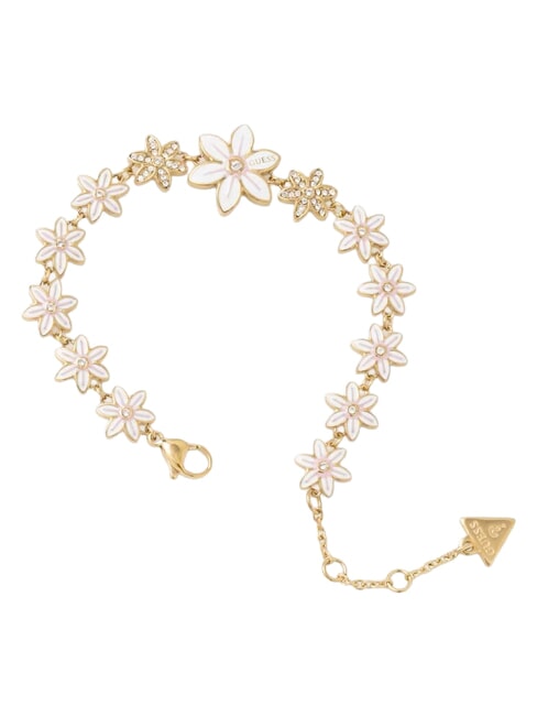 WHITE LOTUS Bracelet, multi-charm lotus motif gold - Bracelets