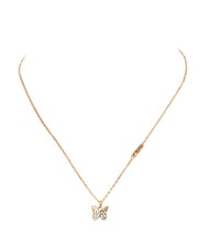 GUESS CHRYSALIS Necklace, charm with crystals, butterfly motif yellow gold - Necklaces - 4