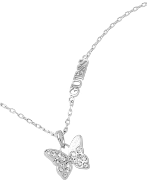 CHRYSALIS Necklace, charm with crystals, butterfly motif SILVER - Necklaces