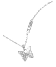 GUESS CHRYSALIS Necklace, charm with crystals, butterfly motif SILVER - Necklaces - 2