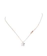 GUESS CHRYSALIS Necklace, charm with crystals, butterfly motif SILVER - Necklaces - 3