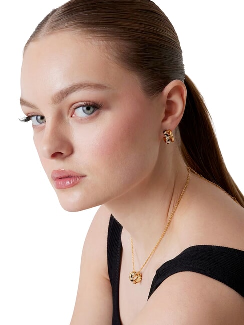 FABULOUS ME Earrings, with Guess engraving yellow gold/black - Earrings
