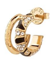 GUESS FABULOUS ME Earrings, with Guess engraving yellow gold/black - Earrings - 3