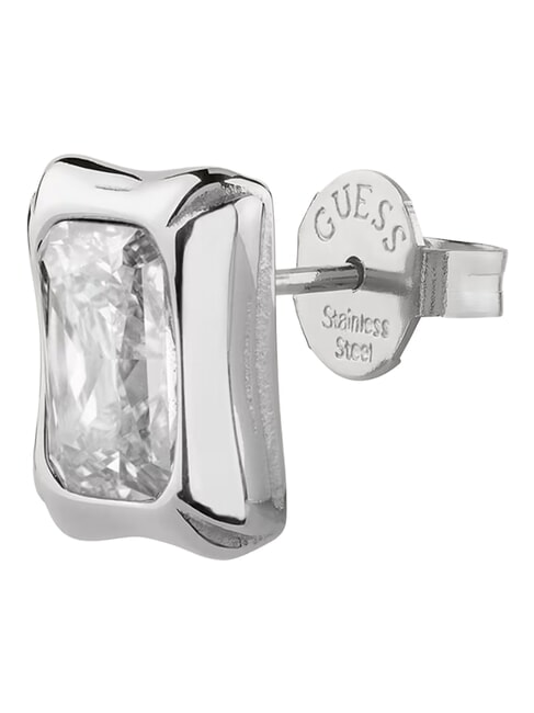 BAMBOO Silver earrings, square model SILVER - Earrings