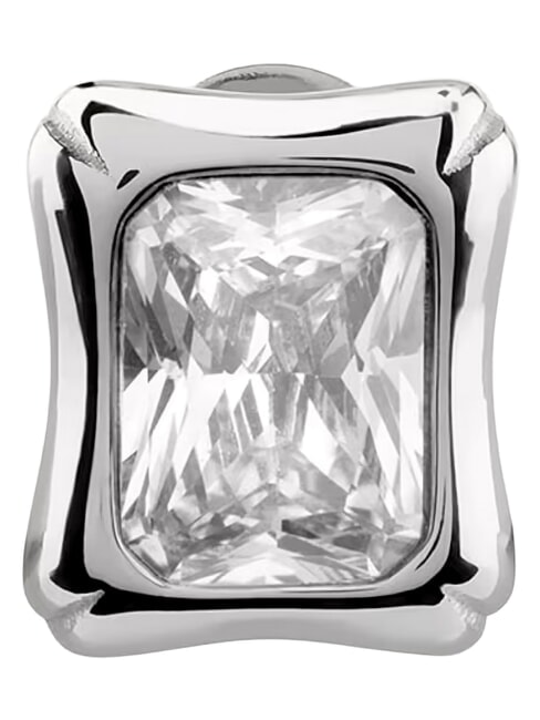 BAMBOO Silver earrings, square model SILVER - Earrings