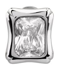 GUESS BAMBOO Silver earrings, square model SILVER - Earrings - 4