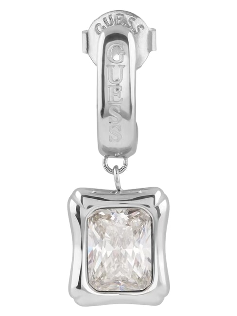 BAMBOO Earrings, pendants with cubic zirconia SILVER - Earrings