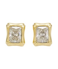 GUESS BAMBOO Silver earrings, square model yellow gold - Earrings - 2