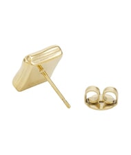 GUESS BAMBOO Silver earrings, square model yellow gold - Earrings - 4