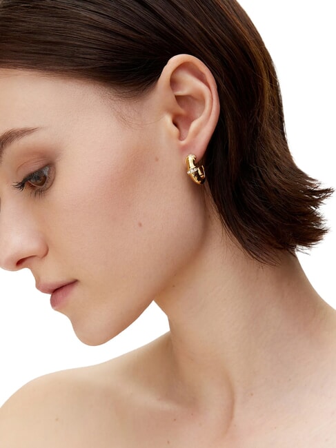 BAMBOO Yellow gold earrings, hoop model yellow gold - Earrings