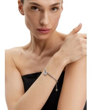 GUESS CRAZY IN LOVE Silver bracelet, heart-shaped charm SILVER - Bracelets - 5