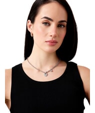 GUESS CRAZY IN LOVE Necklace, heart-themed charm SILVER - Necklaces - 2