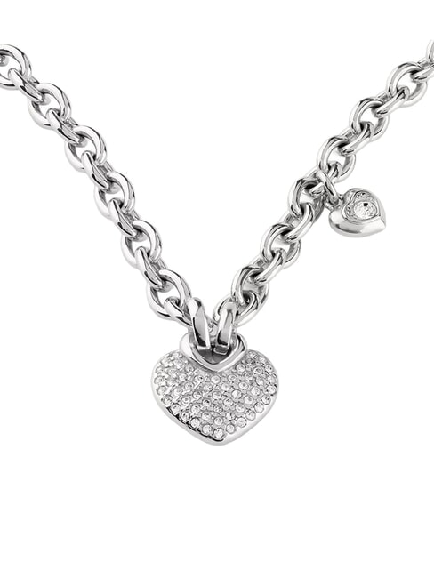 CRAZY IN LOVE Necklace, heart-themed charm SILVER - Necklaces