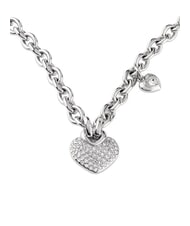 GUESS CRAZY IN LOVE Necklace, heart-themed charm SILVER - Necklaces - 4