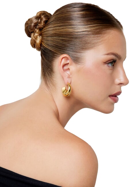 BERBERA Earrings, super light rounded model yellow gold - Earrings