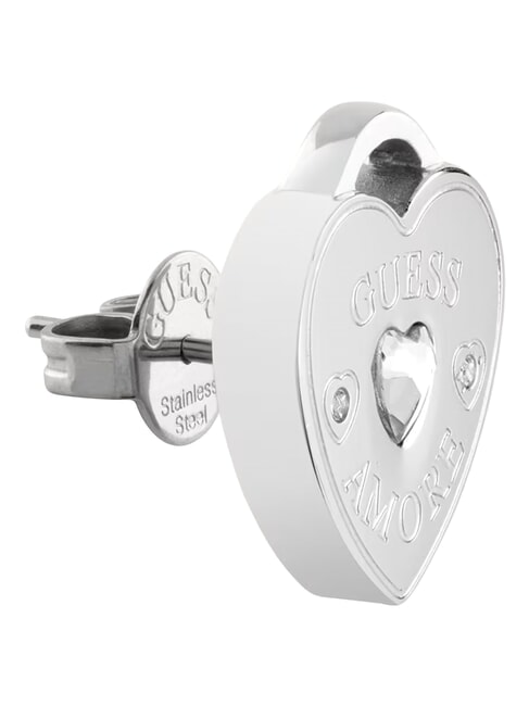 AMORE Silver earrings, heart charm SILVER - Earrings