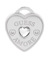 GUESS AMORE Silver earrings, heart charm SILVER - Earrings - 4