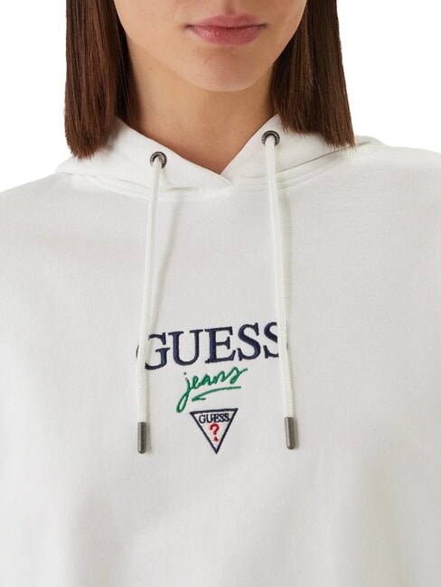 DROP BAKER CROP Hoodie purwhite - Women's Sweatshirts