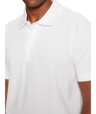 GUESS JEANS EMBRO LOGO Cotton polo shirt purwhite - Polo shirt - 3