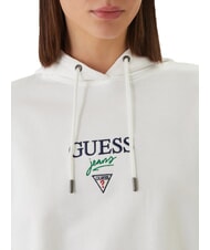 GUESS JEANS DROP BAKER CROP Hoodie purwhite - Women's Sweatshirts - 3