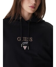 GUESS JEANS DROP BAKER CROP Hoodie jetbla - Women's Sweatshirts - 3