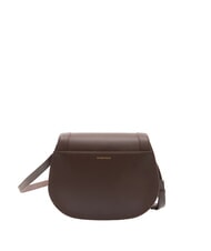 BORBONESE OVAL T Medium shoulder bag with flap chocolate - Women&rsquo;s Bags - 4