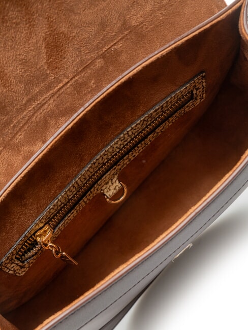OVAL T Medium shoulder bag with flap chocolate - Women&rsquo;s Bags