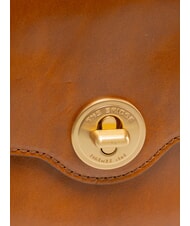 THE BRIDGE IRENE Shoulder bag, in leather Cognac / Gold - Women&rsquo;s Bags - 3