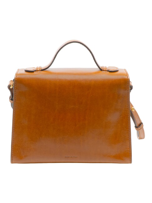IRENE Shoulder bag, in leather Cognac / Gold - Women&rsquo;s Bags