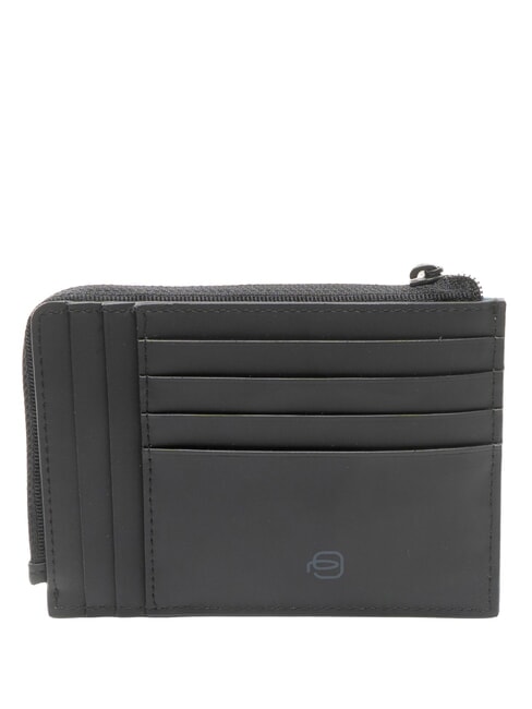 CORNER SPECIALE GOMMATO Zip card holder Black - Men&rsquo;s Wallets