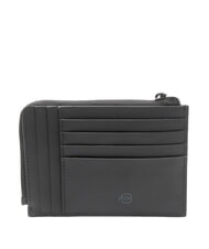 PIQUADRO CORNER SPECIALE GOMMATO Zip card holder Black - Men&rsquo;s Wallets - 2