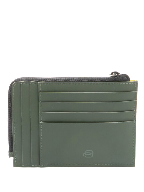 CORNER SPECIALE GOMMATO Zip card holder GREEN - Men&rsquo;s Wallets